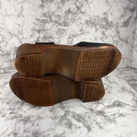 Sandgren Sweden Saragasso Classic Clog Size 39 US 8 Black Leather Slingback - Picture 8 of 10